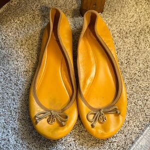 Tory Burch Women's Yellow Ballet Flats